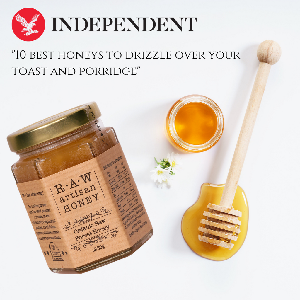 Raw Artisan Honey Featured in The Independent, the 10 Best Honeys to Buy!