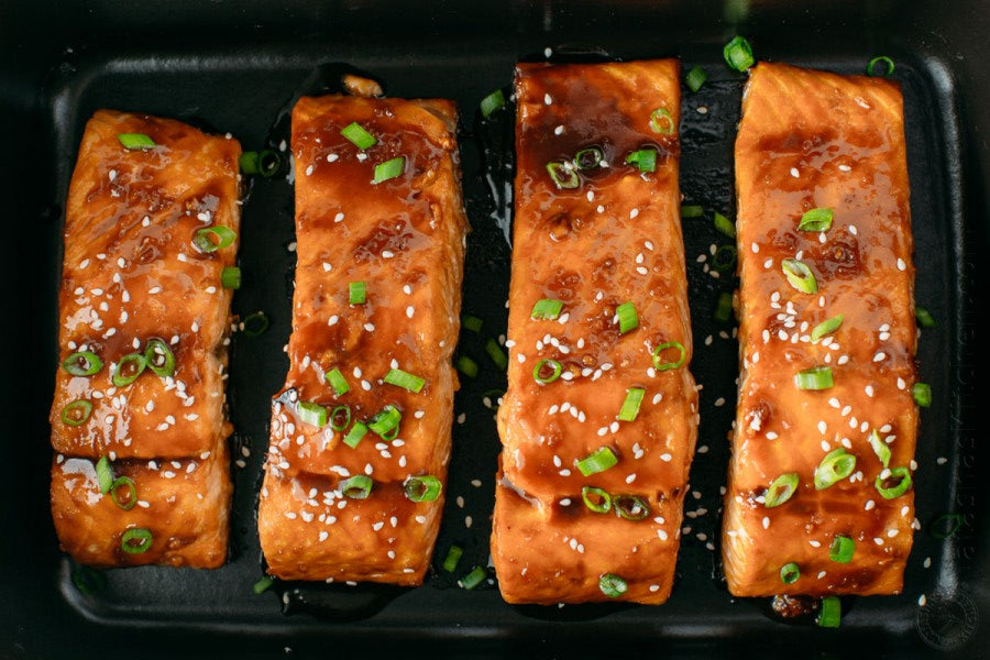 Raw Honey and Soy Glazed Salmon