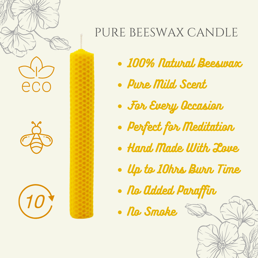 Beeswax Candle 100% Pure & Natural